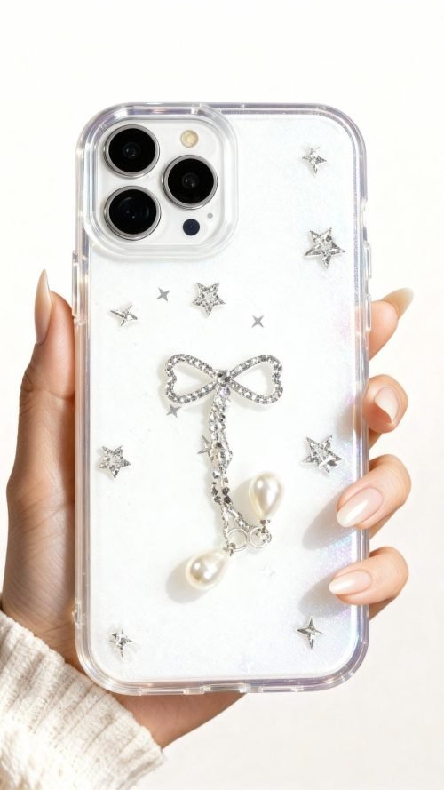 Transparent with Ribbon and Sparkles Cover