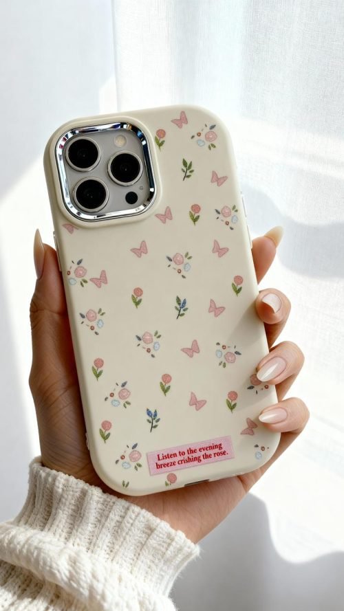 Flower with silver frame Cover