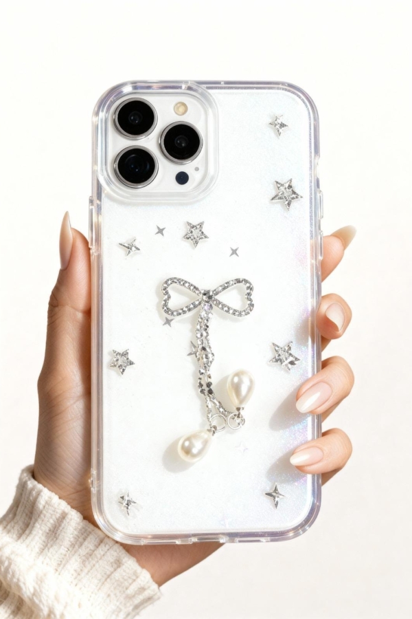 Transparent with Ribbon and Sparkles Cover