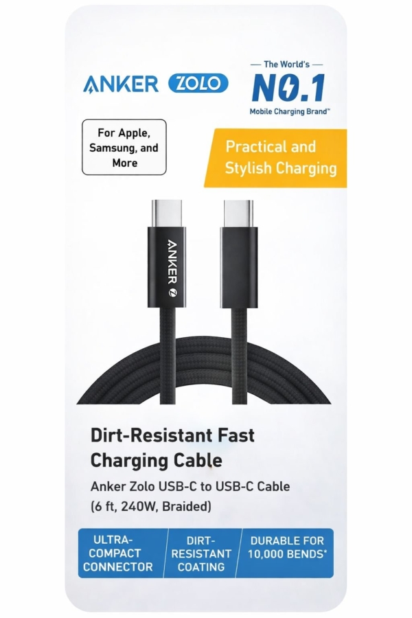 Anker Cable Zolo A8060 Type C to C 240W