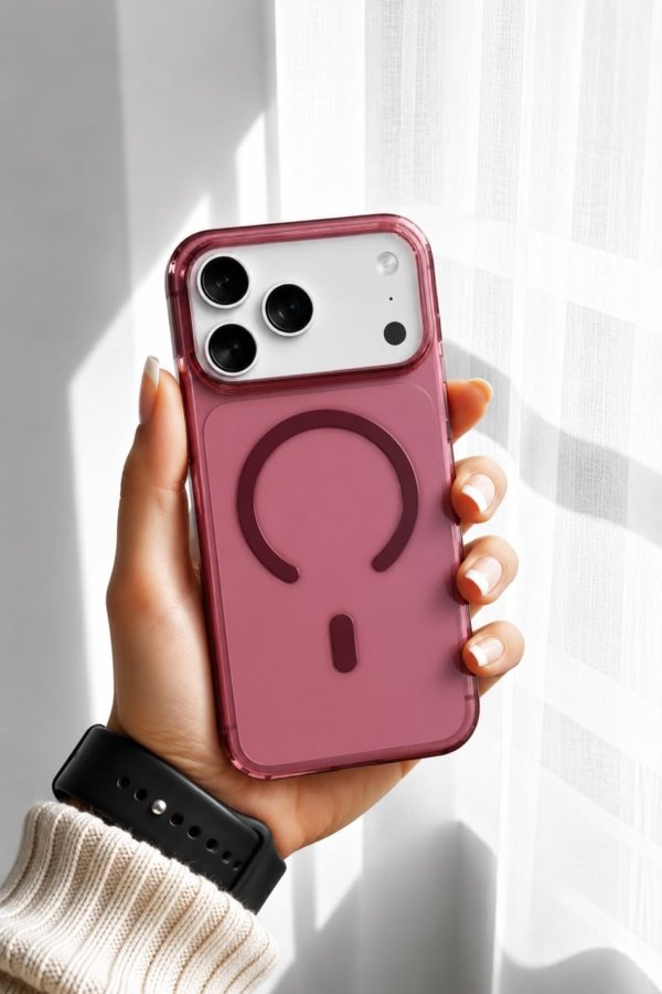 Magsafe Clear Apple burgundy Cover