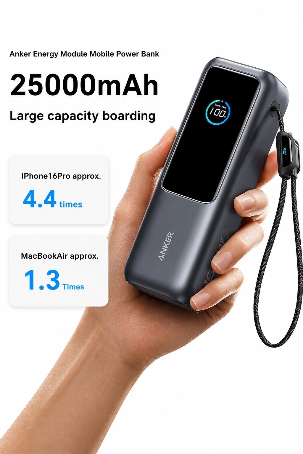 Anker Power Bank zolo 250000 mah 165w max A1695 Image 6